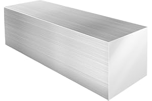 DOUYUDAO 2" (50mm) X 2"(50mm) Square Aluminum Flat BAR 6"(152mm) +0/ -0.5" Long, 6061 General Purpose Plate,Square Aluminum BAR，T6511 Solid New Mill Stock Precision Machining (1)