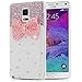 Produktbild SMART LEGEND für Samsung Galaxy Note 4 Hülle Glitter Case Hartschale Transparent Schutzhülle Handyhülle Shiny Glanz Sparkle Bling Diamant Strass Tasche Skin Schale Hart PC Hardcase Clear Kristall Handytasche Etui