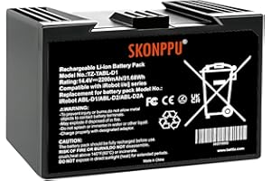 SKONPPU Batería de Repuesto para iRobot Roomba i3/i4/i7/i7+/i8/e5/e6 14.4V 2.2Ah Batería de Ion Litio de Repuesto ABL-D1 ABL-D2 ABL-D2A 4624864 Batería de Aspirador