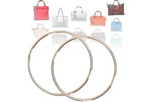 ENTATIAL Taschengriffe, Eisenmaterial mit hoher Härte Handtaschengriffe Glänzendes Aussehen Runder Griff Feine Verarbeitung für Gepäck für Haushalt für Handtasche(Hell Gold)