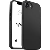 Babilden iPhone Kılıf İnce Sıvı Silikon 3 Katmanlı Tam Kaplamalı Yumuşak Jel Kau&ccedil;uk Kılıf Kapak, Siyah (iPhone 16E 1)