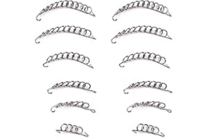 KIREINA Fissatore di filo incarnito,12Pcs/Scatola Strumento di pedicure correzione dell'unghia del piede in acciaio inox con 6 dimensioni per Recupero Curvo delle unghie cura del piede Correttore borsite