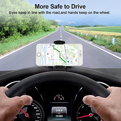 Supporto per Auto AGPtek, Porta Cellulare Regolabile Universale per Cruscotto con Braccio Lungo, Adatto per iPhone 7/6s/6, Huawei, Samsung, HTC & Altri Cellulari - Per Smartphones fino a 6 inch