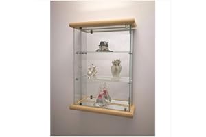 VM ART DESIGN GLASS wall glass display cabinet VMBR1T (white oak wood)