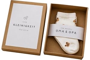 Pregnancy announcement | Du wirst Oma | Du wirst Opa | You will be grandma and grandpa | Baby announcement | You will be grandma and grandpa with baby socks | White with bears