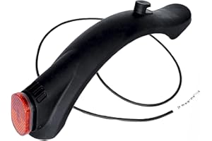 ZWHEEL Guardabarros Trasero con Luz para Patinete Electrico Modelo ZFOX(E9B), ZLionX(E9D), ZLynx(E9T) y MASCOOTER S1, S2, Negro