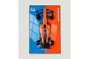 WETCEAOM Cadre pour Lego Technic McLaren Formula 1 42141, Tableau d'affichage mural pour Lego les amateurs, taille : 75x45 cm（sans modèle）