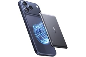 TORRAS MiniMag Ultra Slim Powerbank für Magsafe, 18W Schnellladen 5000mAh Magnetische Powerbank Klein, Wireless Externe Akkupack mit USB-C-Kabel für iPhone 17 Pro Max/Air/16/15/14/13/12, Grau Titan.