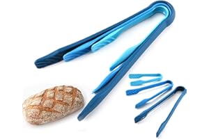 CHUER Pinces de Cuisine Professionel Pince BBQ,Barbecue Ustensile de Cuisine en INOX, Idéal pour Servir avec Silicon Chefs, Pince pour Rôti,Viande Grillée, Patisserie,Biscuit - 3 Pack