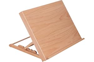 JF HOME BLISS Adjustable Desktop Easel Stand - 47x36x3.5cm Beech Wood Drawing Board for Artists, Kids & Students - Foldable Tabletop Art Easel with 5 Angle Positions for Sketching, Painting & Display