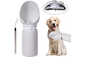 VacFreKep Bottiglia d'acqua per cani da 550 ml, tazza d'acqua portatile in silicone per cani, pieghevole, a prova di perdite, ciotola per bere per animali domestici da viaggio all'aperto