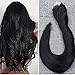 Produktbild Ugeat 24 Zoll Micro Ringe Haarverlangerung Schwarz 50 Strange pro Paket 1g/strange Glatt Remy Exhthaar Extensios Microrings