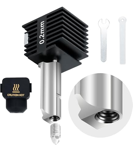 3D Printer Nozzles Olzzdda 6Pcs 0.2mm 0.4mm Stainless Steel Nozzles For Bambu Lab A1/A1 Mini, Removable Extruder Hotend Nozzles For A1/A1 Mini 3D Printers