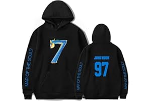 HEY XQ Unisex Map of The Soul 7 Hoodie Pullover Full Zip Kapuzenpullover Kpop Army Suga Jimin Jin Jung Kook J-Hope RM V Sweatshirts für Herren Damen Mädchen Fans