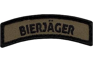 Café Viereck ® Bundeswehr Bierjäger Fun Patch Gestickt mit Klett – 7 cm x 1,8 cm