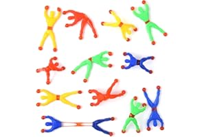 Henyall 20 Pcs Sticky Man Window Crawler Stretchy Men,Multicolored Window Walkers Sticky Set,Wall Crawlers Stretchy Toy,Perfect Party Bag Fillers for Kids Events,Goody Bags or Party Favors
