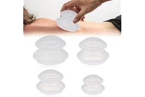 TOOLO Cresbel Lot de 4 ventouses en silicone pour réduire la cellulite, anti-âge, soulage les douleurs et les articulations pour fessiers, nuque, corps