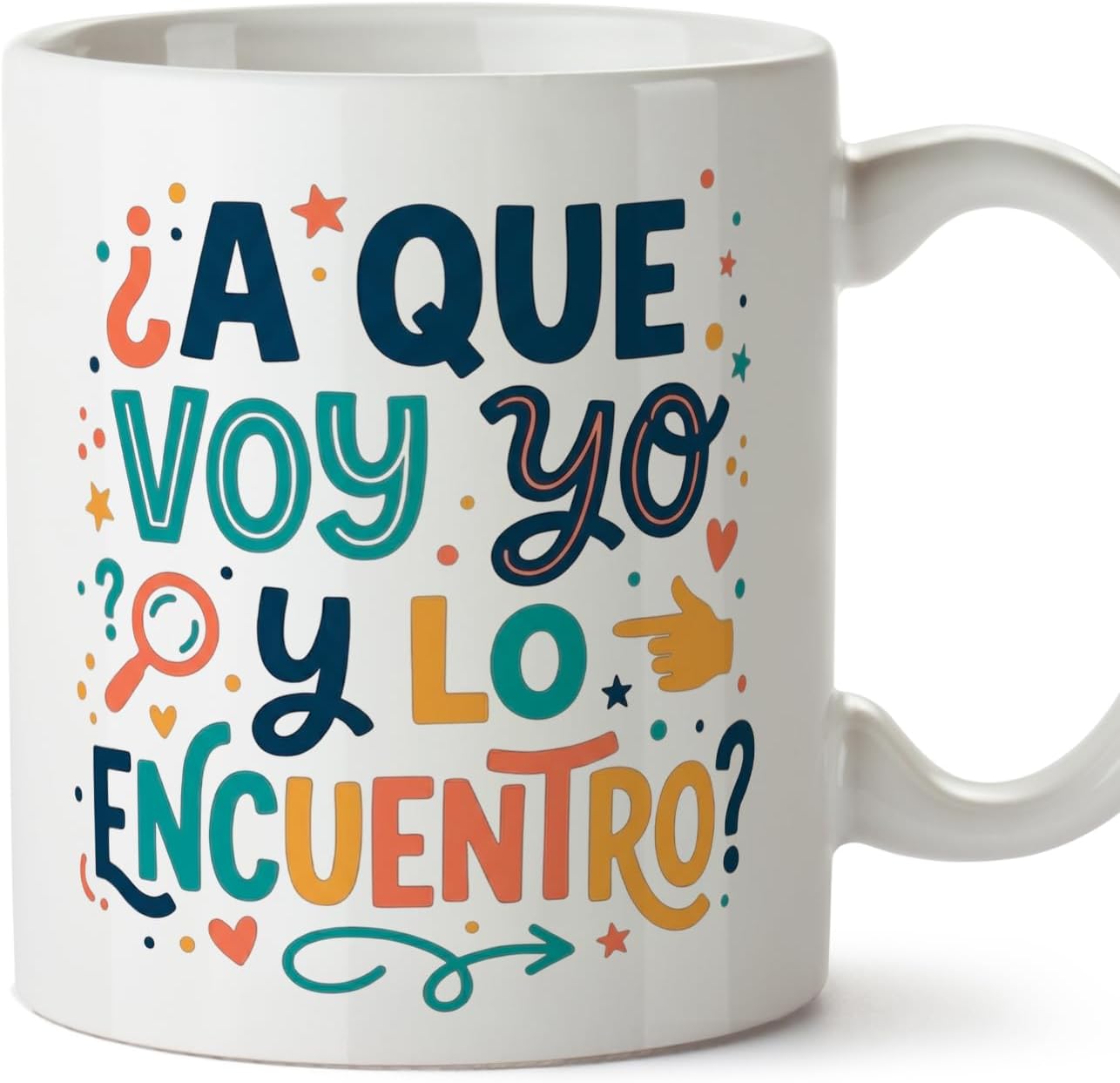 MUGFFINS Taza mamá graciosa con frase ¿A que voy yo y lo encuentro? en Español 330 Ml/11 oz | regalo madre divertido | regalo cumpleaños madre | navidad | progenitores v1