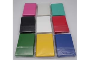 docsmagic.de 9 x 60 Mat Card Sleeves Small Size 62 x 89 - Black Blue Green Red White Yellow Pink Mint Clear- YGO CFV - Mini Bustine
