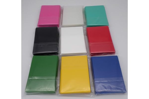 docsmagic.de 9 x 60 Mat Card Sleeves Small Size 62 x 89 - Black Blue Green Red White Yellow Pink Mint Clear- YGO CFV - Mini Pochettes