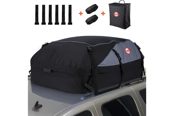 Coffre de Toit de véhicule Sac de Toit Voiture pour Voyage Résistant aux Intempéries 580L 1000D Nylon, 8 Sangles Renforcées, 6 Crochets de Porte pour Les Voyages et Le Transport des Bagages