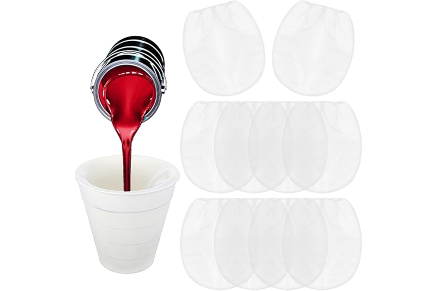 10 Pcs Paint Strainer Bags 5 Gallon Fine Mesh Filter Bag Strainers with Elastic Drawstring Top Opening Fine Mesh Paint Filter Strainer for Paints Gardening Sprayers Hydroponic Tool