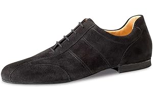 Werner Kern Herren Tanzschuhe 28045 - Veloursleder Schwarz - Normal - 1,5 cm Micro-Heel Absatz - Made in Italy