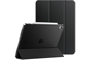 JETech Funda para iPad Air 13 Pulgadas M3/M2 (2025/2024), Carcasa Slim Soporte Caparazón Trasera Dura Inteligente con Auto-Sueño/Estela (Negro)