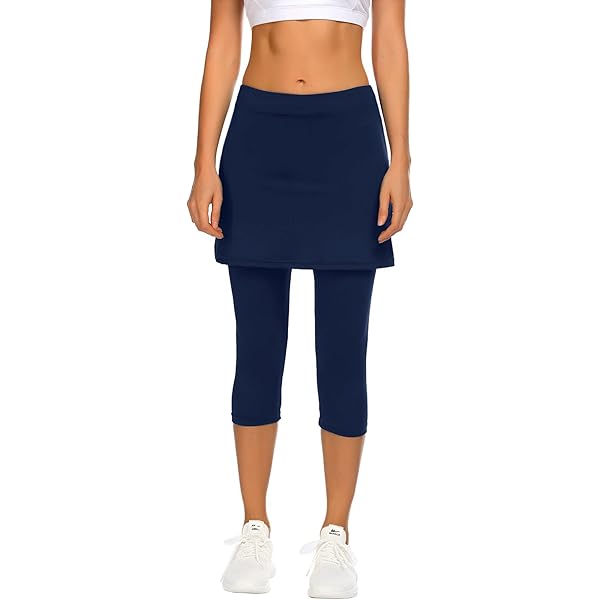 WOWENY Tennisrok voor dames, met broek eronder, ruches, sportrok