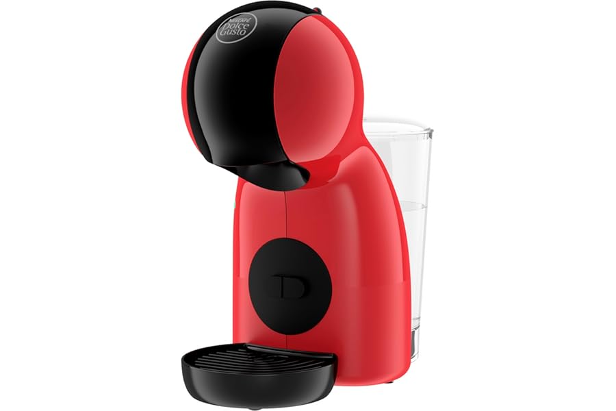 Krups Nescafé Dolce Gusto Piccolo XS Capsule Coffee Machine, Red, Ultra-Compact Coffee Machine, Multibeverage, Intuitive, Pressure 15 bar, Eco Mode, KP1A3510