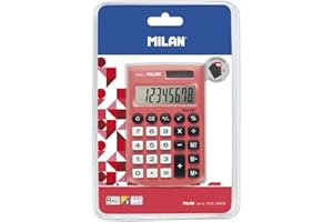 MILAN Blister calculatrice Pocket 8 chiffres, rouge