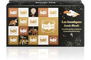 Kusmi Tea - Té e infusiones orgánicos negros, verdes y blancos - The Iconics - 24 bolsitas de té, 8 recetas emblemáticas - Ideas de regalo para hombres y mujeres