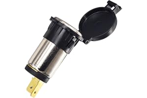 Leehitech 12V/24V Cigarette Lighter Socket, 120W Waterproof Marine Grade Car Cigarette Lighter Female Socket with Dustproof Cover for Boat, Motorcycle, Riding Mower, Car, Tractor
