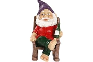 NC Gartenzwerg Lustig Gartendeko Figuren, Zwerge Gartenornamente, Gartenzwerge Wetterfest, Cartoon Harz Handwerk, Böse Freche Lustige Outdoor Garten Zwerge