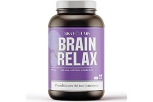 RICCI LABS Brain Relax - Integratore con Rhodiola Rosea e Ashwagandha - Riduce stanchezza ansia e stress - Aumenta Umore e Concentrazione 100 Capsule Vegane Made in Italy