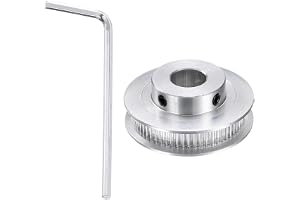 QUARKZMAN GT-2 60T Synkronremskiva 12mm Hål Tandremskiva Aluminium 60 Tänder Passar 6mm Rem För 3D-skrivare CNC (Med Nyckel)