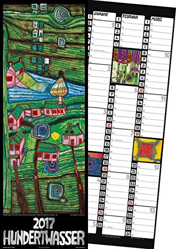 Hundertwasser Streifenkalender Art 2017