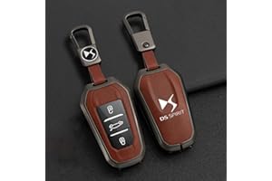 OscitY Auto Zinco Lega Chiavi Custodie, per DS ds7 ds5 ds6 ds9 New Energy ds3 4s 5LS Key Cover Impermeabile Resistente all'Usura AntiGraffio Protezione Accessori,B/Brown-Gun Color