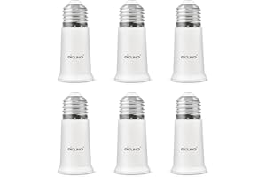 ‎DICUNO DiCUNO E27 5CM Verlängerung, E27 Sockeladapter, Konverter für LED-Lampen und Glühnlampen, 200W, 250V, PBT-Kunststoff, 6er-Pack
