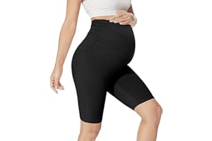 QGGQDD Maternity Biker Shorts Over Belly High Waisted for Pregnancy Yoga Workouts
