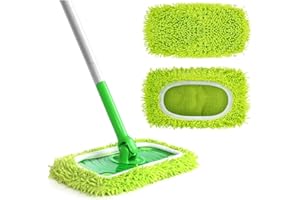 GIDWRIY 2 Stück Feuchte Bodentücher Waschbar,Bodenwischer Feucht Waschbar für Swiffer,Wiederverwendbare Mops,Wischmopp Bezug Mikrofaser,Trockene BodentüCher,Nachfüll Moppkopf Pads für Reinigung