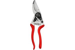 FELCO 8 sécateur bypass droitier ergonomique, lame acier trempé 52 mm, poignées aluminium forgé, tête inclinée, amortisseurs, pour grande main, coupe nette jusqu’à 25 mm, outil professionnel