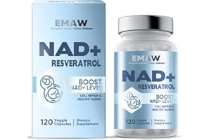 ANOGOL NAD+ 1000 mg Supplement, ultra-reine hohe Absorption, effizient für den zellulären Energiestoffwechsel & Reparatur, Vitalität & Gesundheit, 120 Pcs