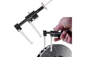 YOSOO Mikrometr do hamulców tarczowych, metryczna suwmiarka do głębokości tarczy hamulcowej, 0-60 mm, bardzo precyzyjny miernik głębokości bieżnika opon, dokładność 0,1 mm, przenośny, ręczny