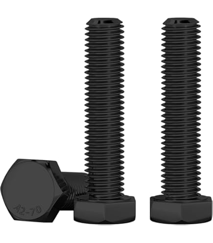 Mbsomnus M6 Zeskantschroef en moeren, set van 15 roestvrijstalen schroeven, zeskant M6 x 20 mm DIN 933, roestvrij staal, A2 V2A, met zelfborgende moeren, sluitringen en veerringen voor meubels