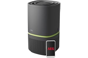 AEG Pure 5000 Compact Air Purifier for Home APO50371DG, Connected 4-stage HEPA Air Filter Cleaner Removing up to 99.5 Percent Airborne Bacteria Dust Pet Dander Allergies Pollen Silent for better sleep