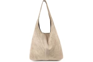 OBC ONLY-BEAUTIFUL-COUTURE OBC Made IN Italy Damen Leder Hand-Tasche METALLIC Shopper Schultertasche Hobo-Bag Henkeltasche Beuteltasche Silber
