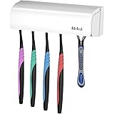 iLifeTech Porta spazzolini da denti, accessorio per il bagno da montare a parete con coperchio antipolvere.
