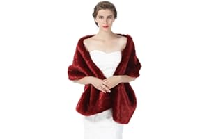 BEAUTELICATE Estola Chal Pelo Mujer Boleros Mantón para Fiesta Bodas Novia Invierno Vestido de Noche