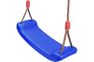 PADWA LIFESTYLE Columpio Jardín Exterior Niños - Columpios Infantiles Exterior - Asiento Columpio Jardin Exterior Infantil Altura Ajustable Antideslizante Asiento Columpio Infantil Jardin, Columpio Infantil - Azul